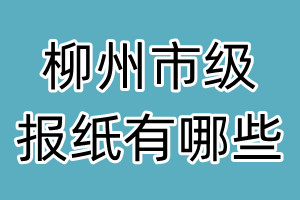 柳州市级报纸有哪些