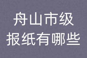 舟山市级报纸有哪些