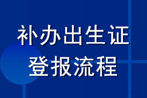 补办出生证登报流程