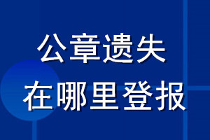 公章遗失在哪里登报