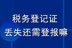 税务证件丢失还需登报嘛