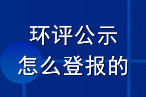 环评公示怎么登报的