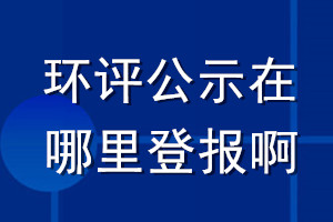 环评公示在哪里登报啊