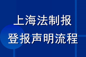 上海法制报登报声明流程