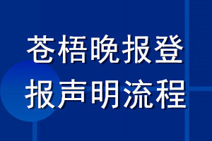 苍梧晚报登报声明流程