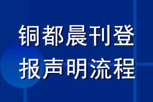 铜都晨刊登报声明流程