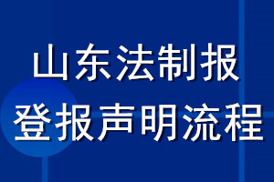 山东法制报登报声明流程