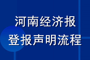 河南经济报登报声明流程