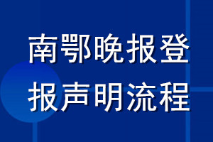 南鄂晚报登报声明流程