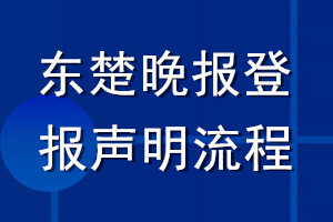 东楚晚报登报声明流程