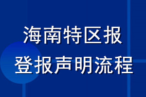 海南特区报登报声明流程