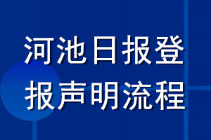 河池日报登报声明流程