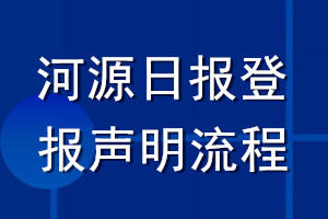 河源日报登报声明流程